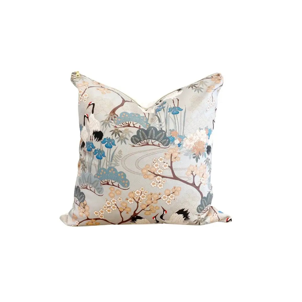Gueth Japanese Garden in Gray Pillow Cover 18x18