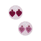 Hand-Beaded Heart Earrings - Gifts