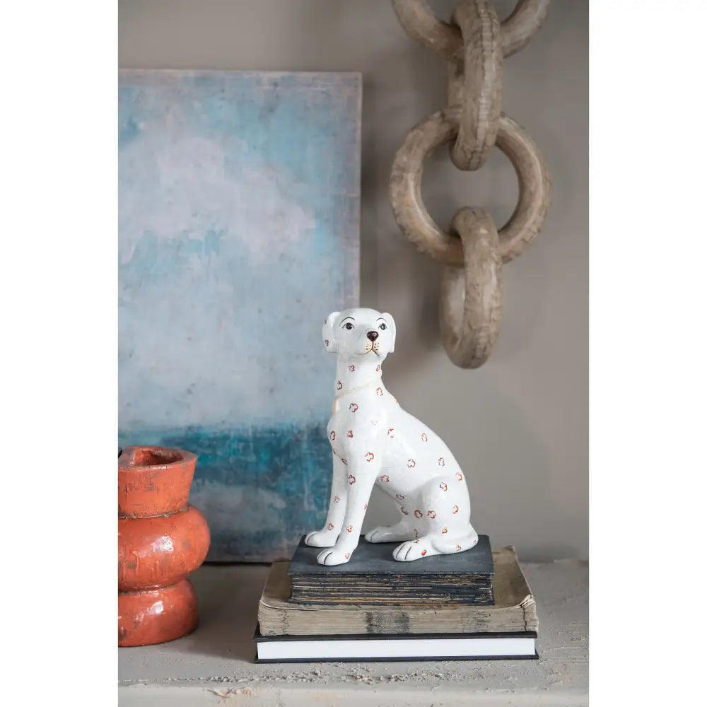 Hand-Painted Ceramic Dog - Accessories