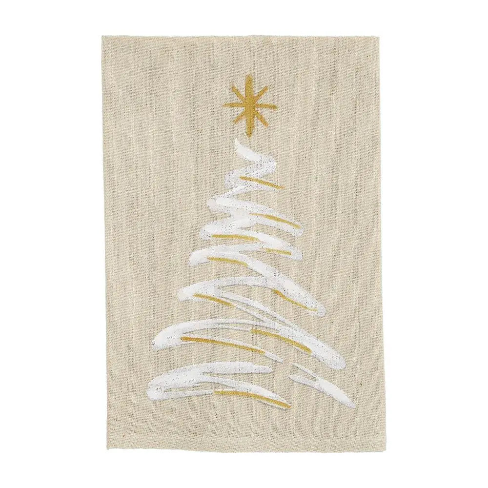 Hand-Painted Christmas Towel - T - Christmas