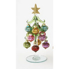 Handmade Glass Tree w/Balls - 1 - Christmas Decor