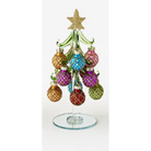 Handmade Glass Tree w/Balls - 2 - Christmas Decor