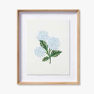 Hydrangea Embroidered Print - Cream - Artwork