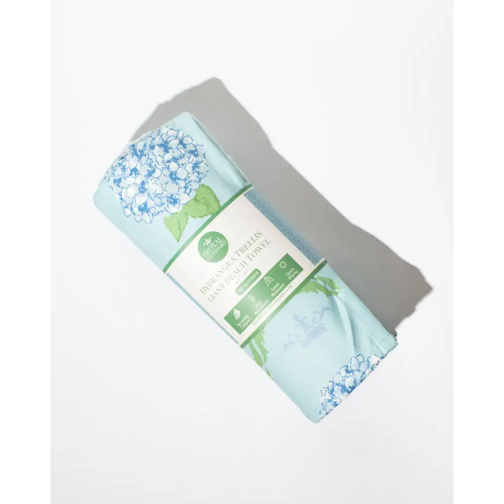 Hydrangea Trellis Giant Beach Towel Blue/Green 40x70
