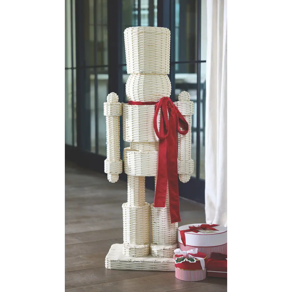Ivory All-Weather Rattan Nutcracker - Red - Nutcracker