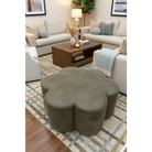 Kate Leather Ottoman - Ottoman
