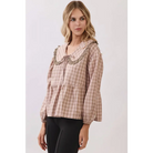 Lace Trim Peter Pan Collar Top RT264