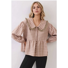 Lace Trim Peter Pan Collar Top RT264
