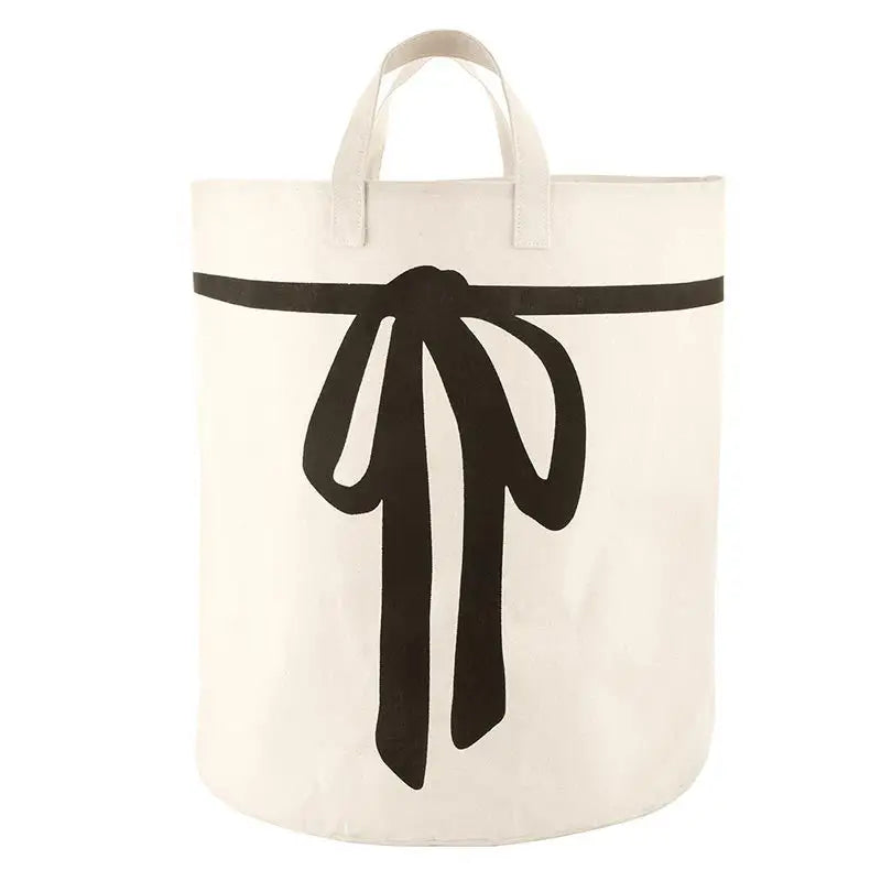 Large Canvas Storage Tote - Bow - Tote
