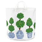 Large Canvas Storage Tote - Topiaries - bag