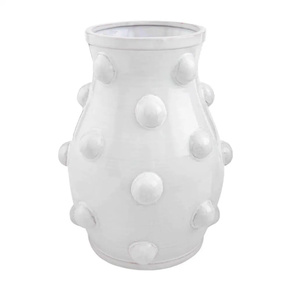 Large White Bead Vase - VASE