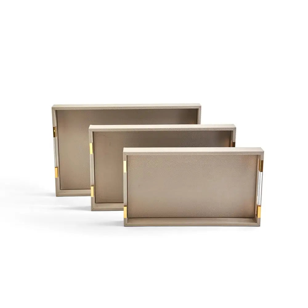 Leather Trays - Small / Taupe - TRAY