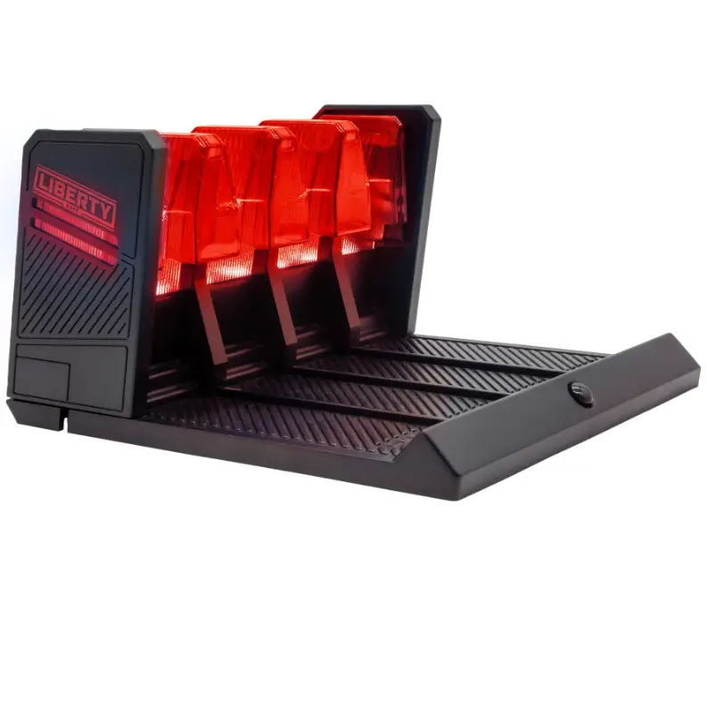 LED Pistol Rack / Holder - Red - gun safe accessories