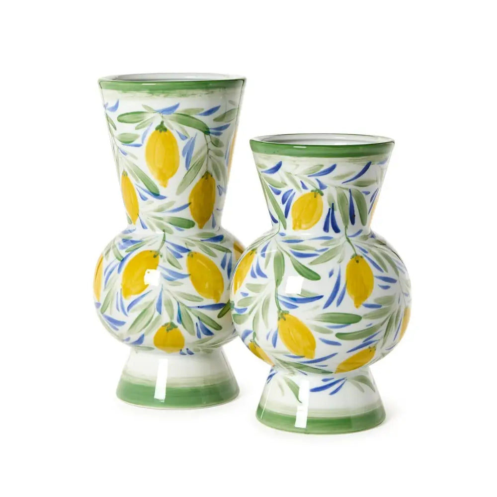 Lemon Grove Hand-Painted Lemon Vases - Vase