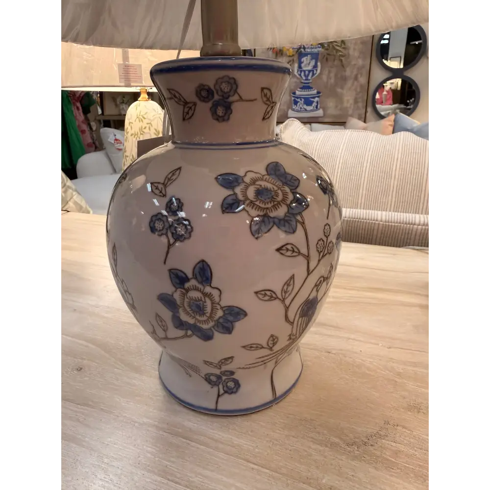 Light Blue and White Mini Table Lamp - Table Lamp