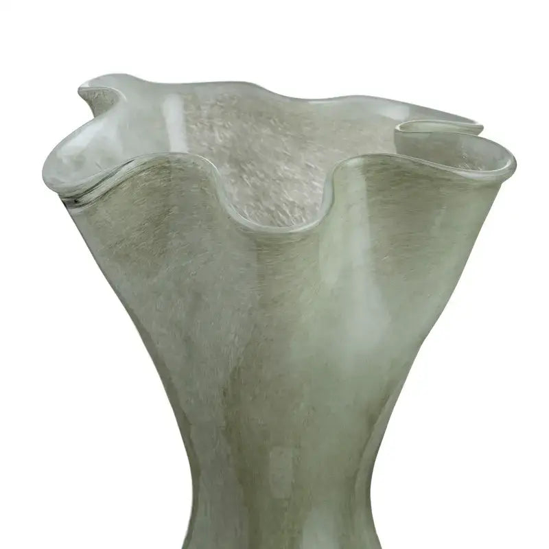 Light Green Wavey Vase - Vase