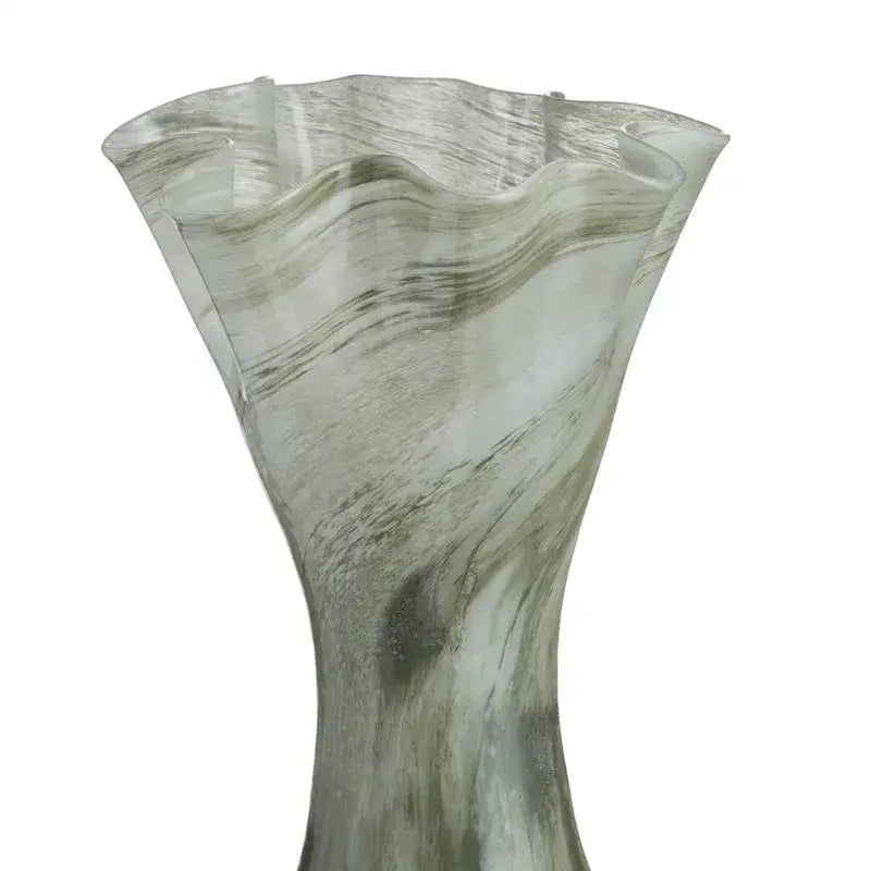 Light Green Wavey Vase - Vase