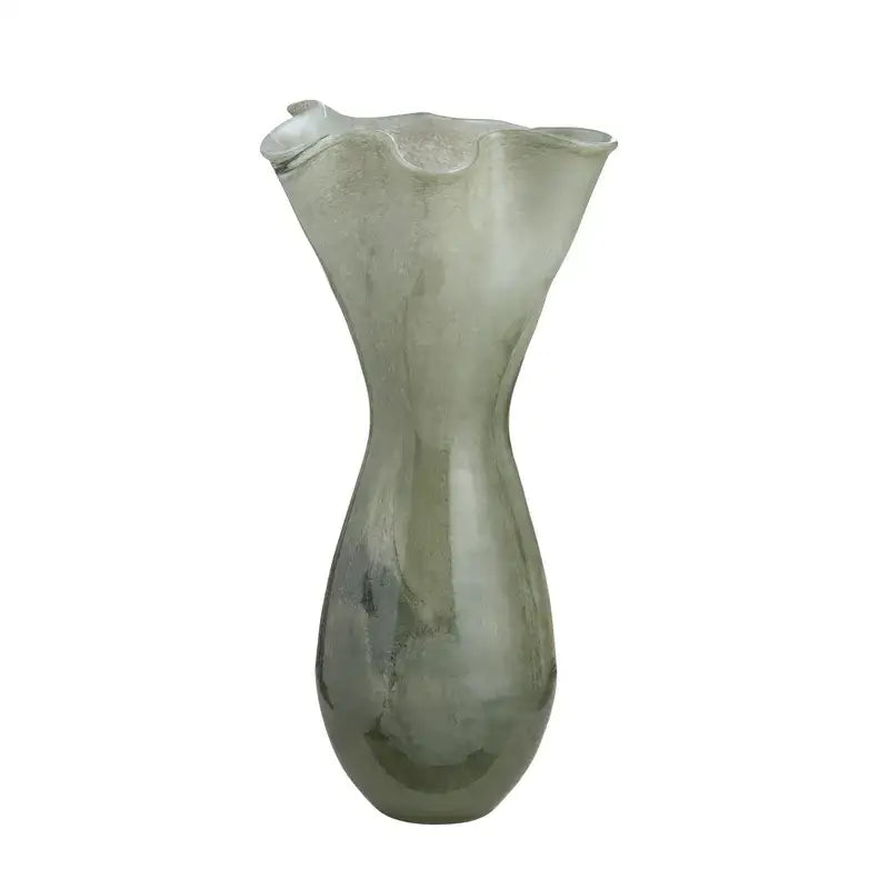 Light Green Wavey Vase - Small - Vase