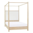 Light Wood Canopy Queen Bed - Queen Bed