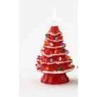 Lighted Christmas Tree w’Timer Red / Small Christmas Decor