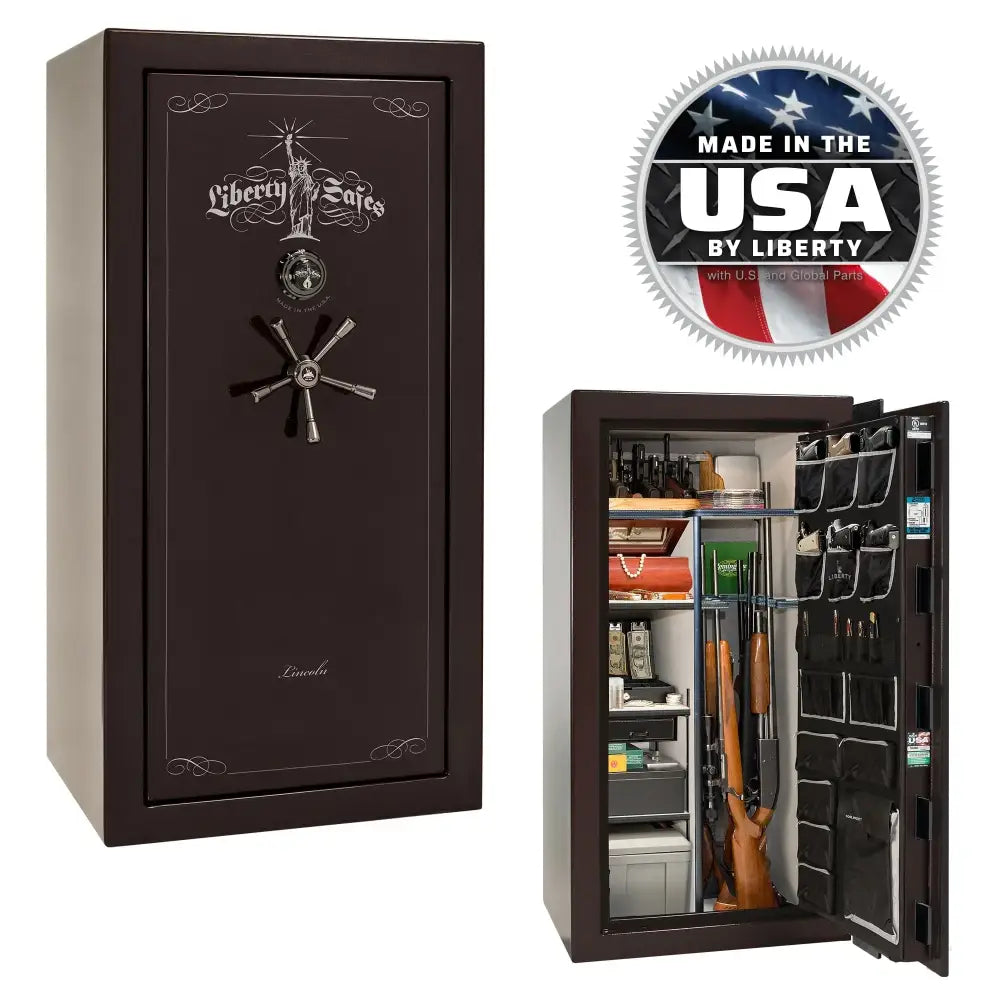 Lincoln 25 - GLOSS / MECHANICAL / BLACK CHERRY - Gun Safe