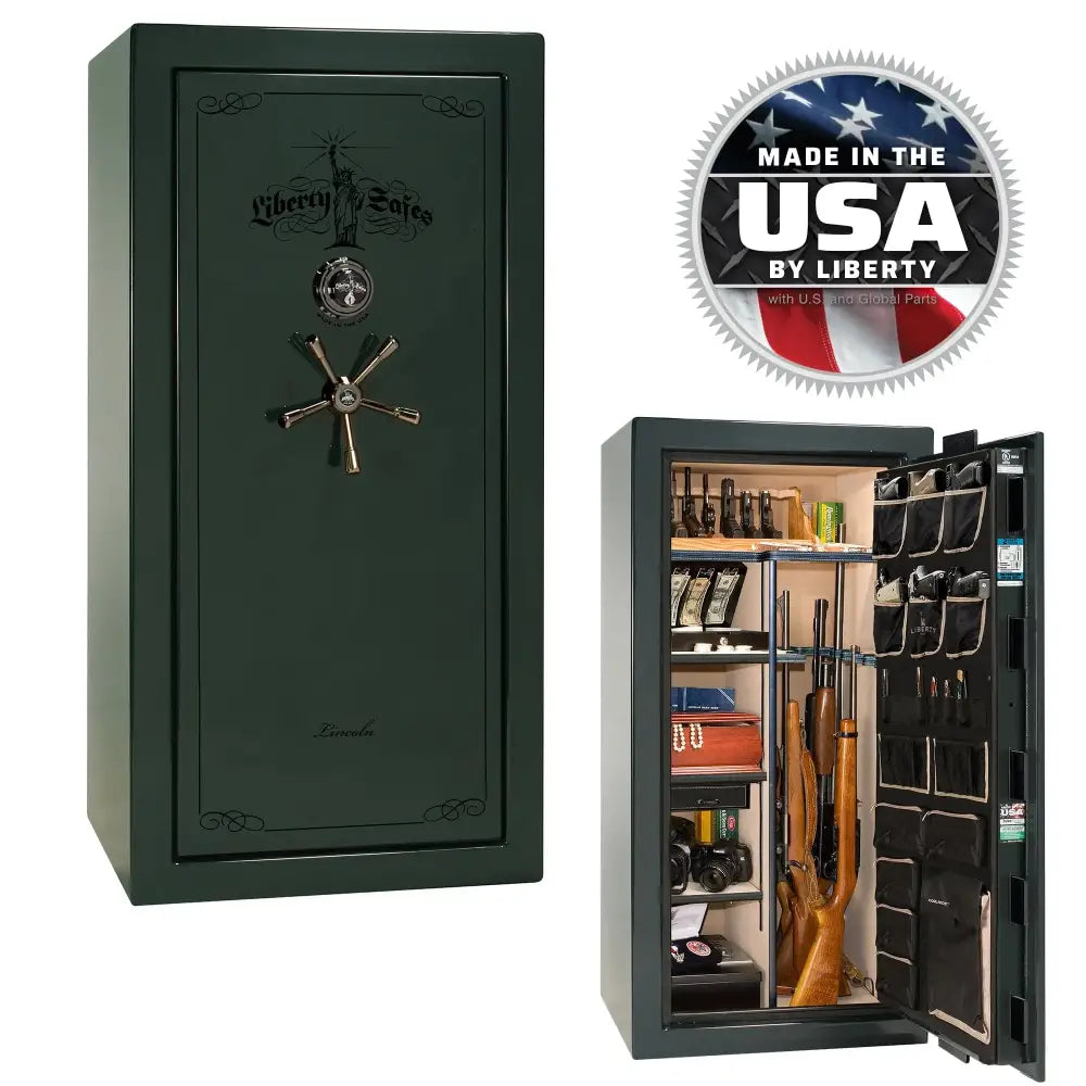 Lincoln 25 - GLOSS / MECHANICAL / GREEN - Gun Safe