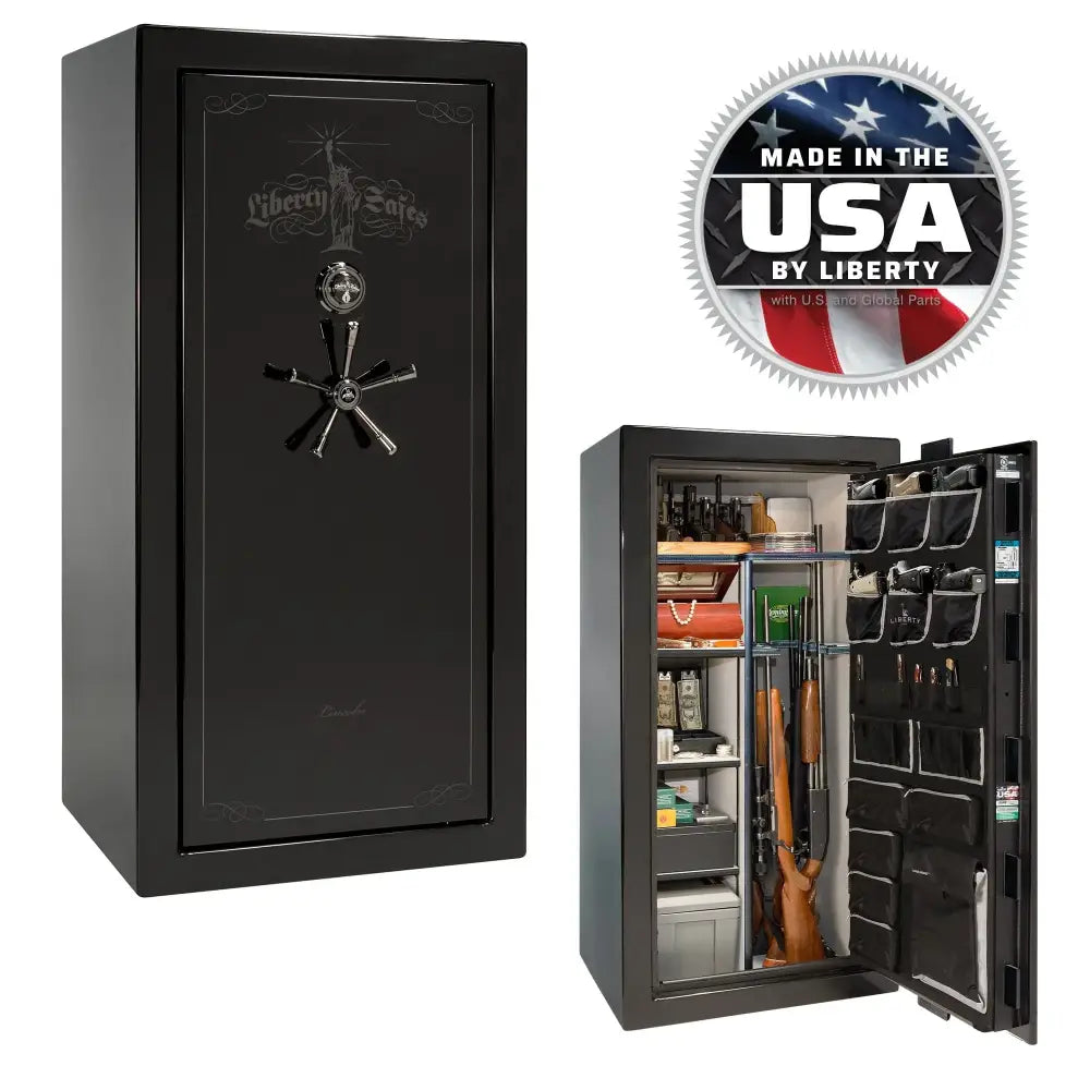 Lincoln 25 - GLOSS / MECHANICAL / MIRROR BLACK - Gun Safe