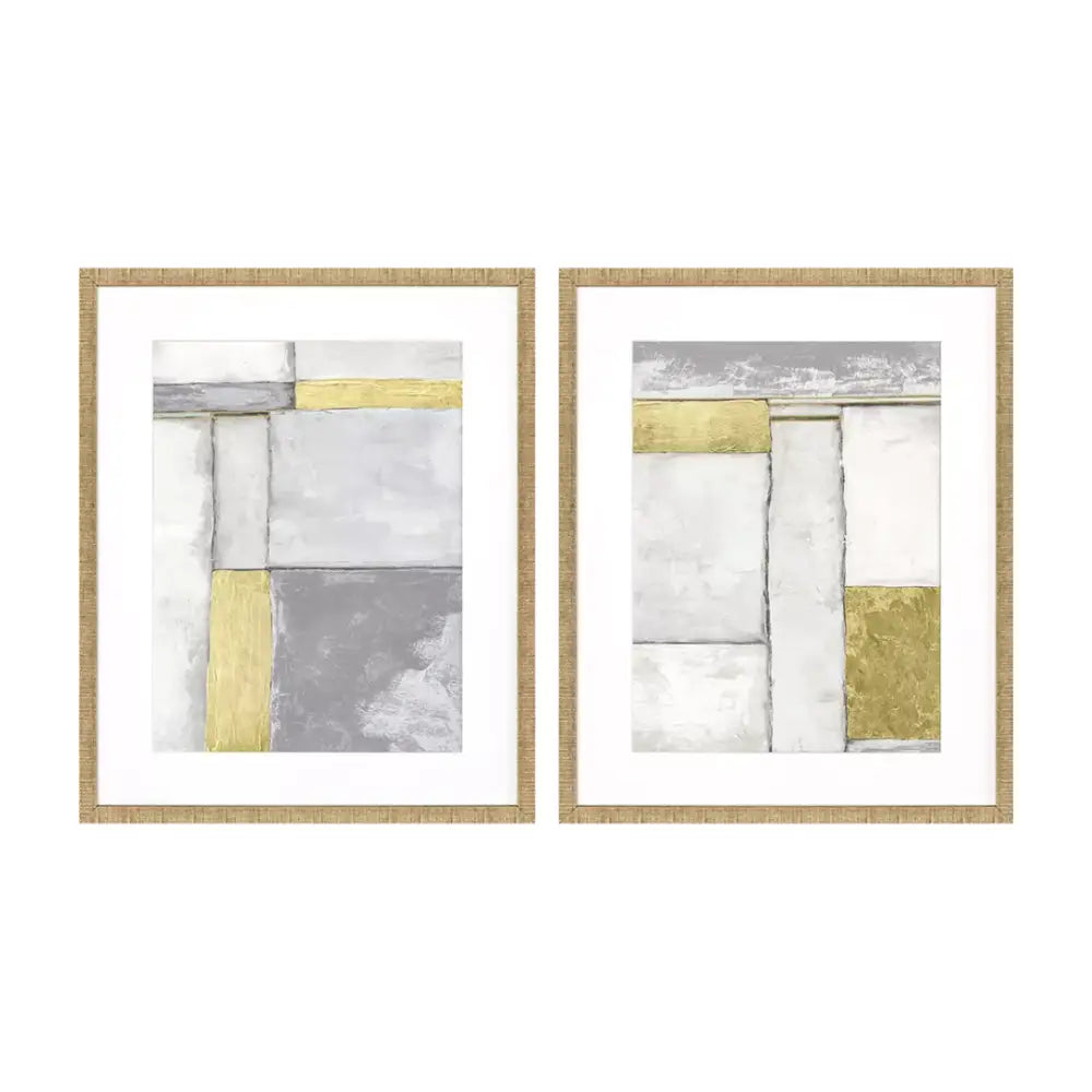 Linear Grey Set of 2 - Wall Decor