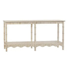Long Scalloped Wood Console - Console Table