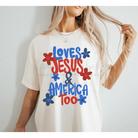 Loves Jesus and America Too Tee
