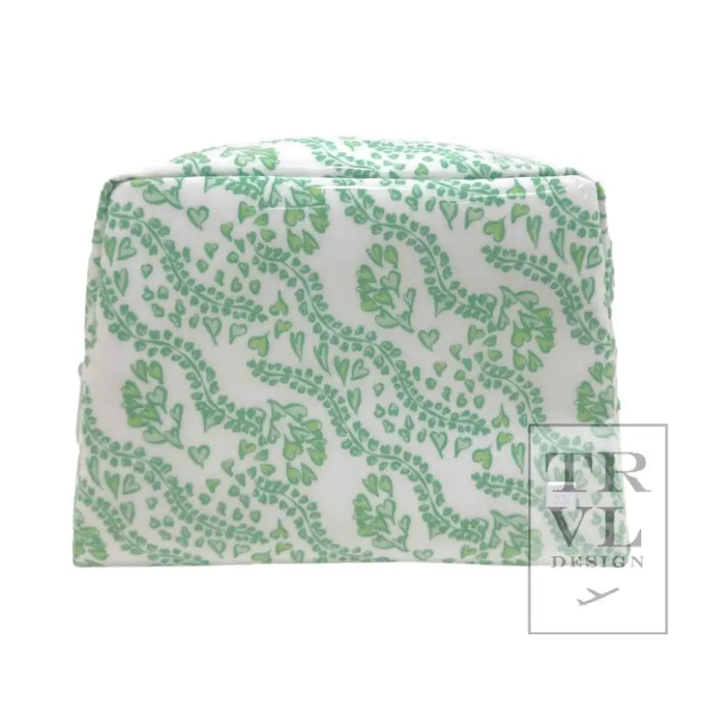 Luxe Gloss Wash Bag Med - All Heart Kelly Green