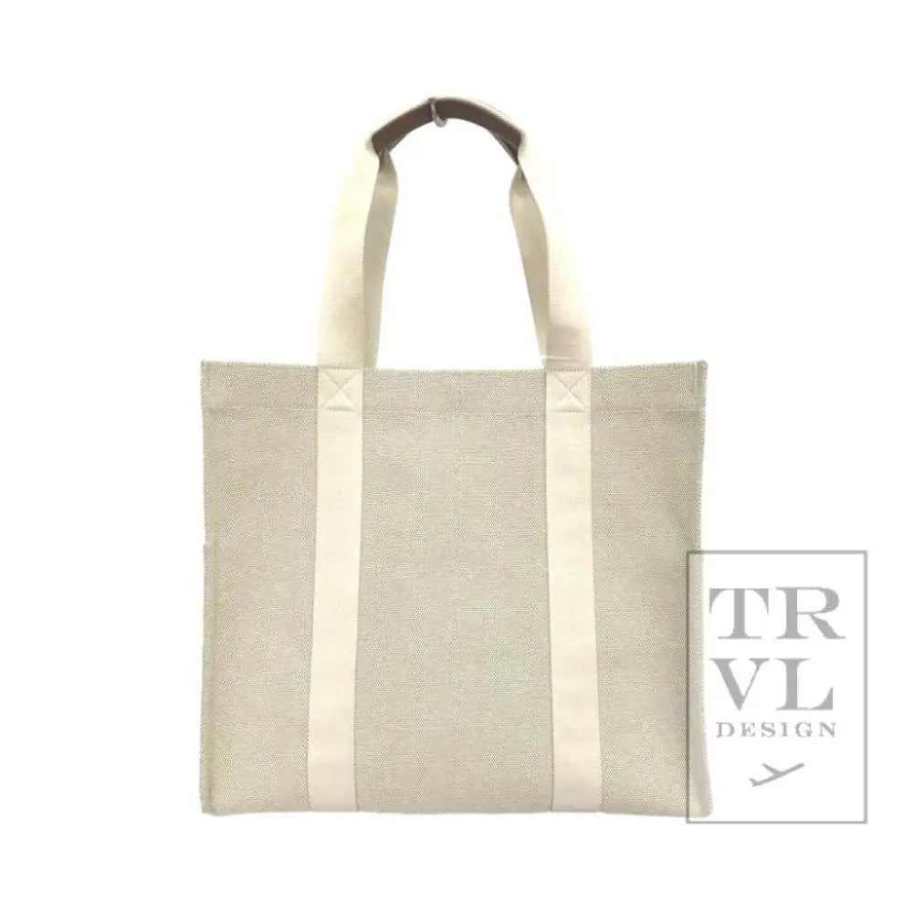 Luxe Linen Xl Runaround Tote - Sand-Coco - Sand-Coco