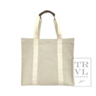 Luxe Linen Xl Runaround Tote - Sand-Coco - Sand-Coco