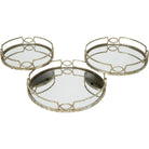 Madeline Mirrored Tray Set - Trays - Accessories