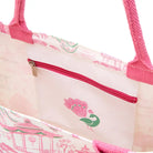 Mahjong Block Print Pattern Tote Bag with Inside Zippered Pocket - Tote