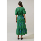 Meridy Floral Vonie Tiered Midi Dress