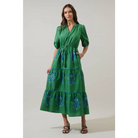 Meridy Floral Vonie Tiered Midi Dress