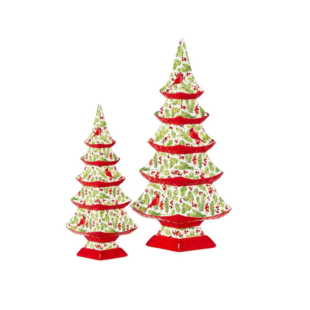 MERRY BERRY SET OF 2 PAGODA TREES - CHRISTMAS