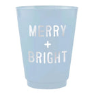 Merry & Bright - Set of 8 - Frosted Cups - Christmas Cup