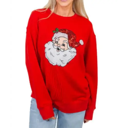 Merry Man Red Crew Neck Sweatshirt - Christmas Sweatshirt
