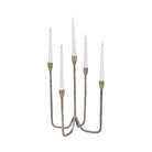 Metal Forged Five-Taper Candle Holder - Bronze 16 in.
