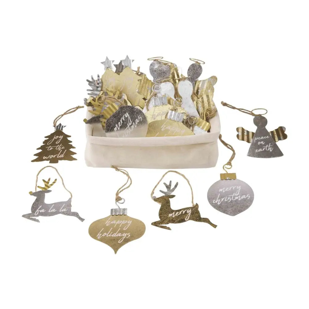 Metallic Sentiment Ornaments - Christmas