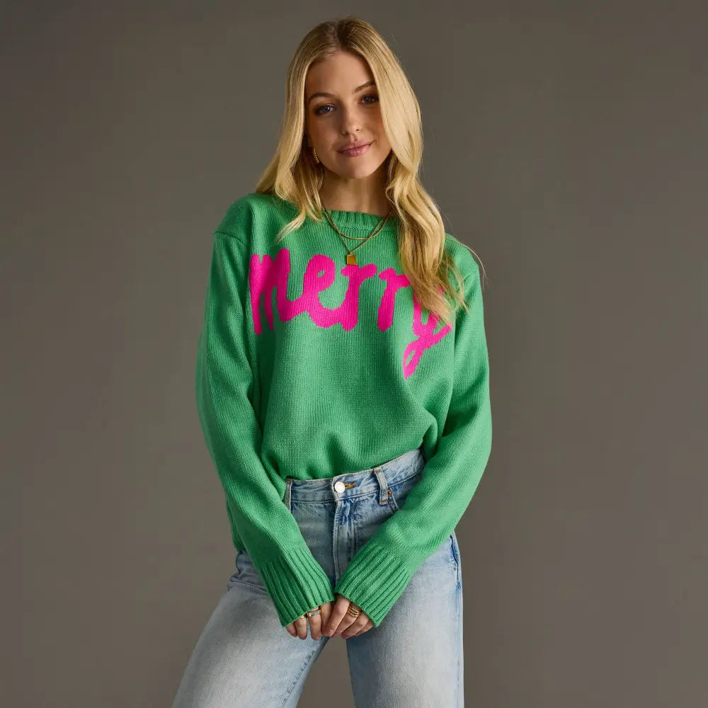 Mint Green Merry Sweater