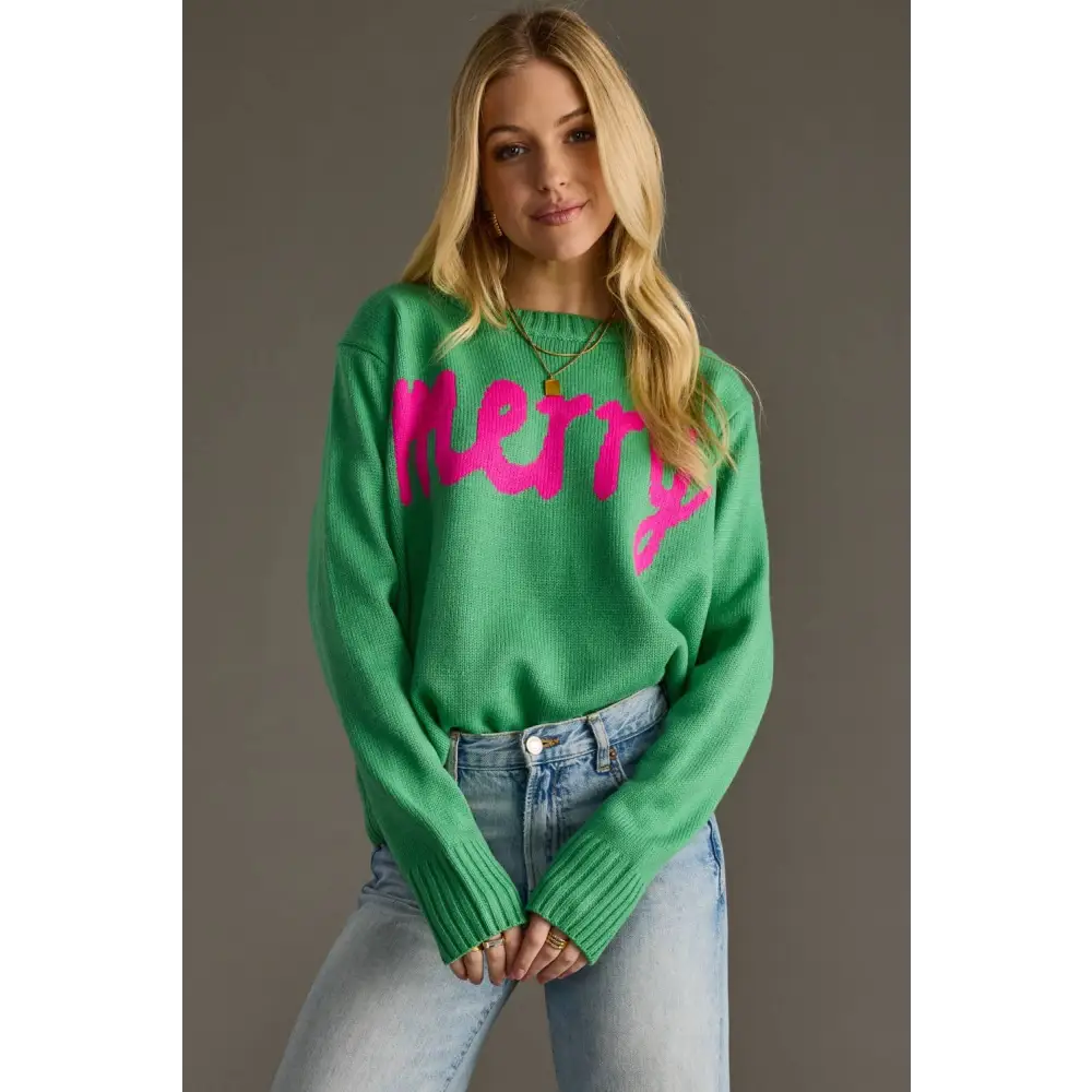 Mint Green Merry Sweater