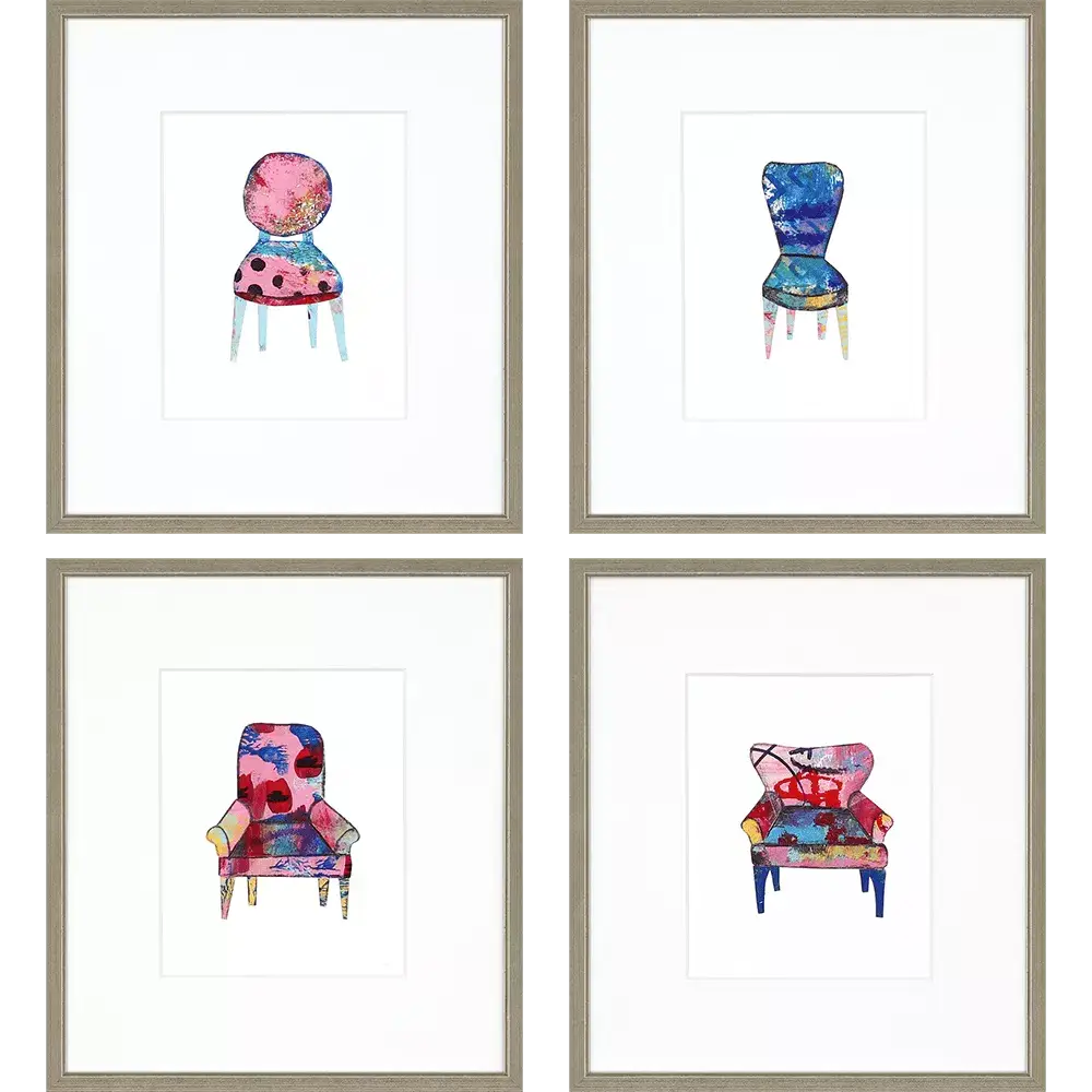 Mod Chairs II S/4 - Wall Decor