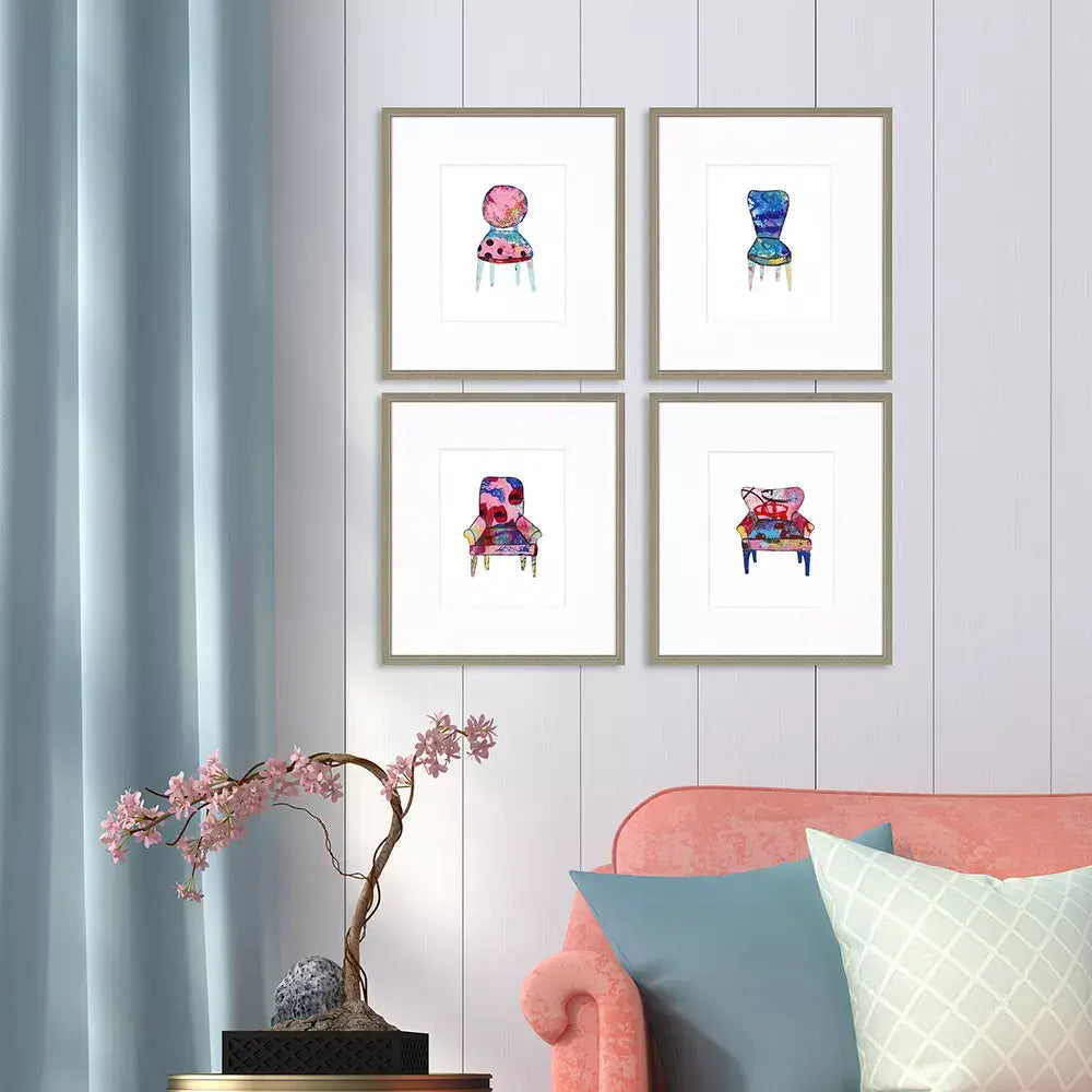 Mod Chairs II S/4 - Wall Decor