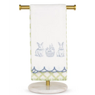 Morgan Bunny Trellis Hand Towels White/Green/Blue 20x28 Set of 2