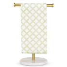 Morgan Bunny Trellis Hand Towels White/Green/Blue 20x28 Set of 2