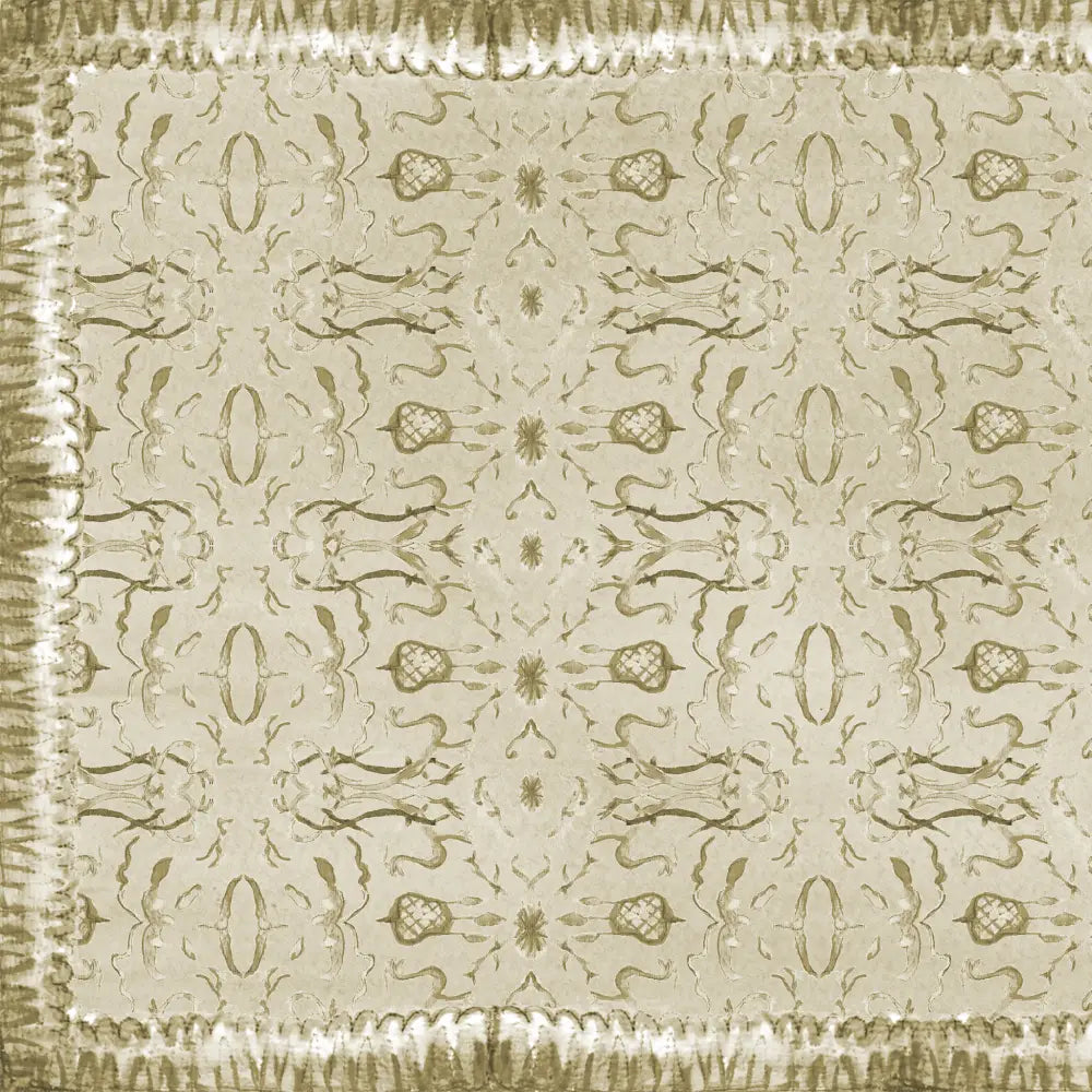 Natural Chinoiserie Vinyl Floor Mat - Large