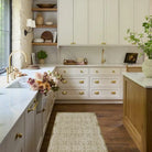 Natural Chinoiserie Vinyl Floor Mat - Large